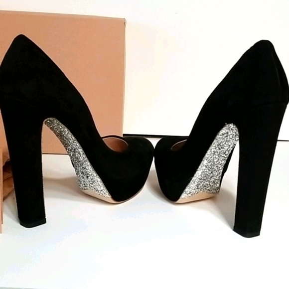 MIU MIU Silver Suede heels - Picture 2 of 14